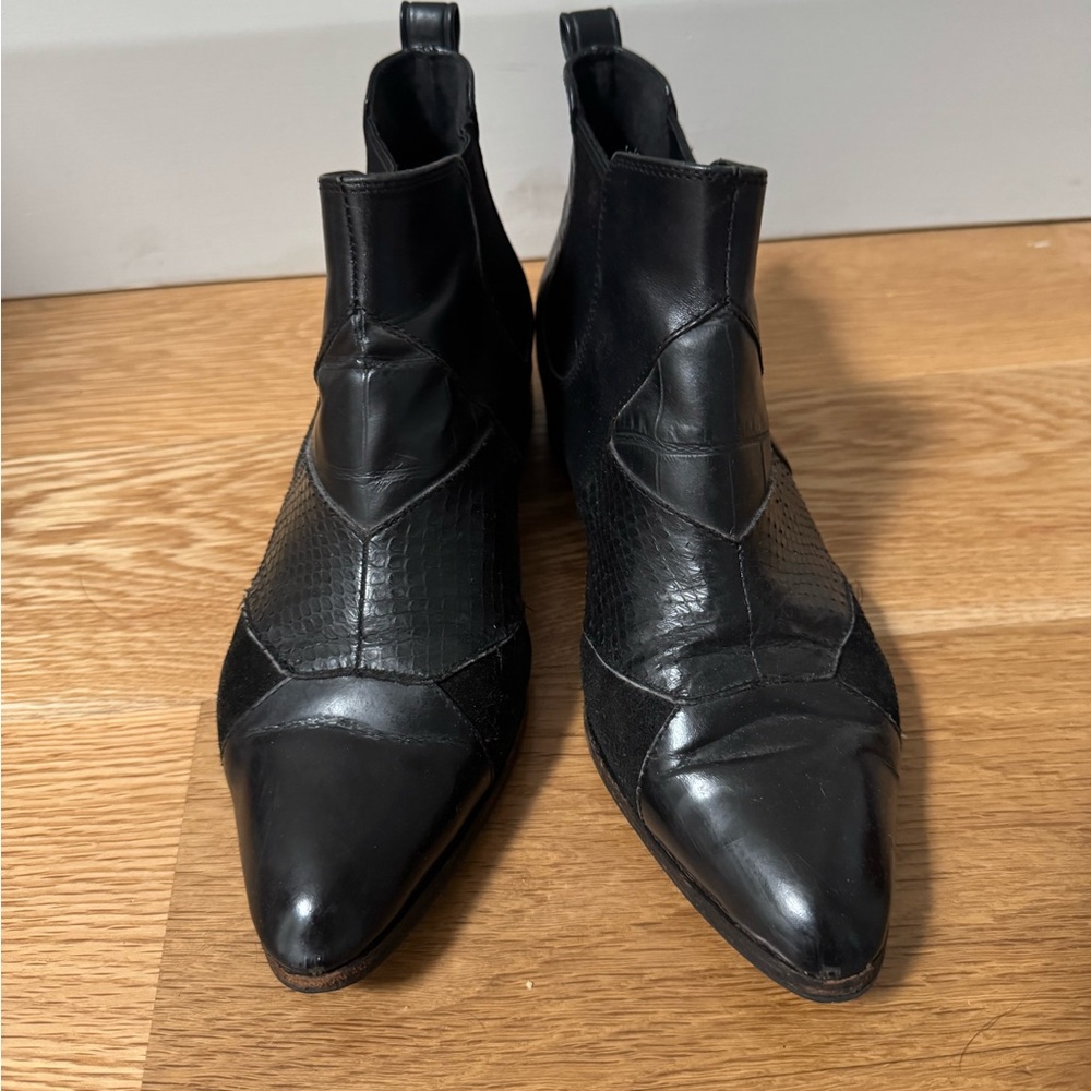 Coach Suffolk Patchwork Ankle Booties In Black Si… - image 4